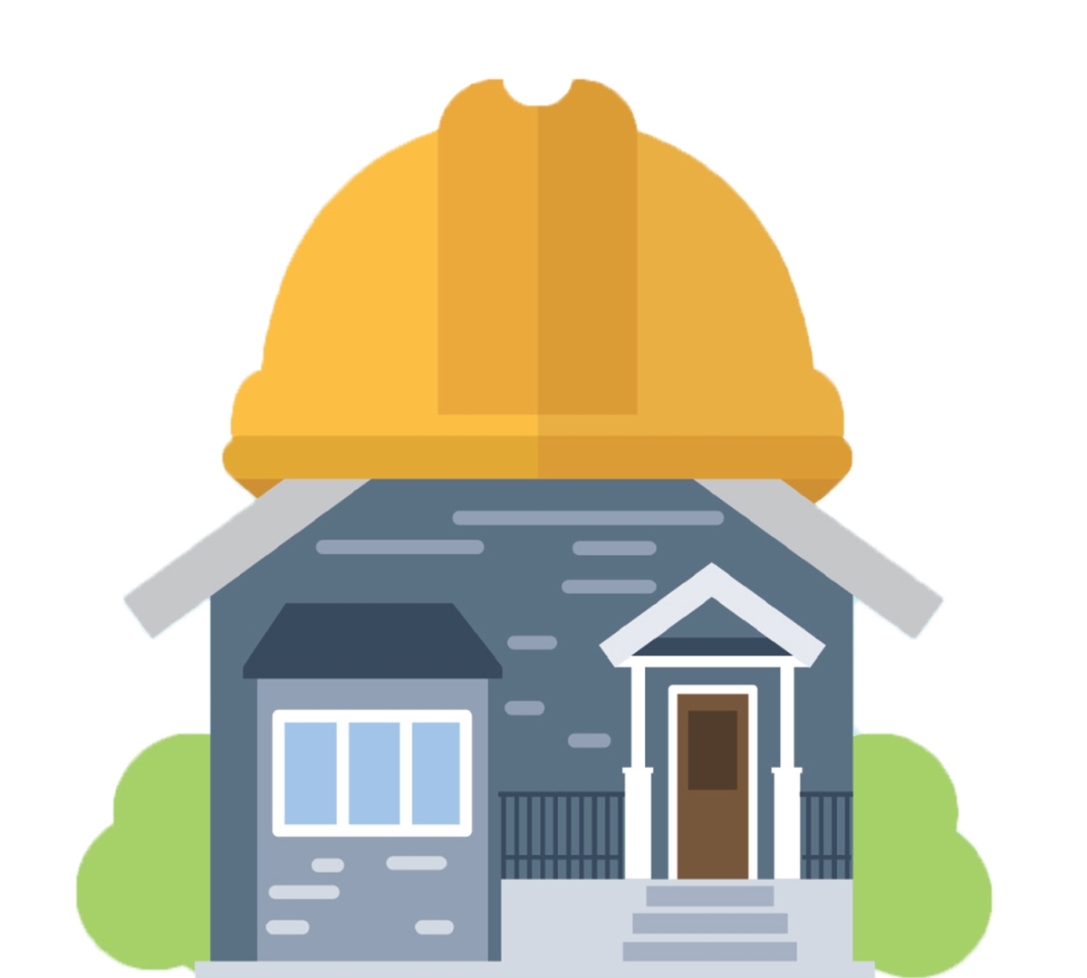 House with a hard hat. 