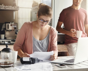 People managing their finances