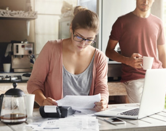 People managing their finances