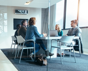 Executives meeting in a conference room